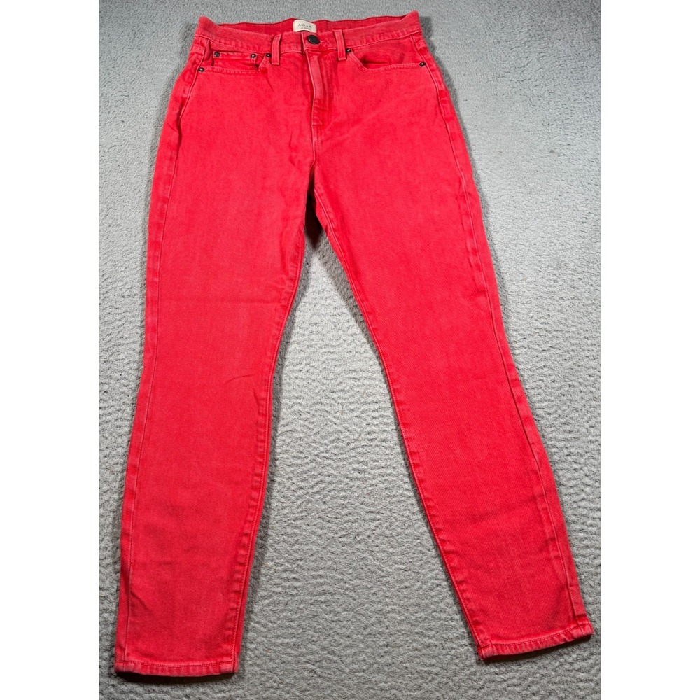 Alice Olivia Jeans Womens 29 (28x26) Red Stretch Good High Rise Ankle Skinny